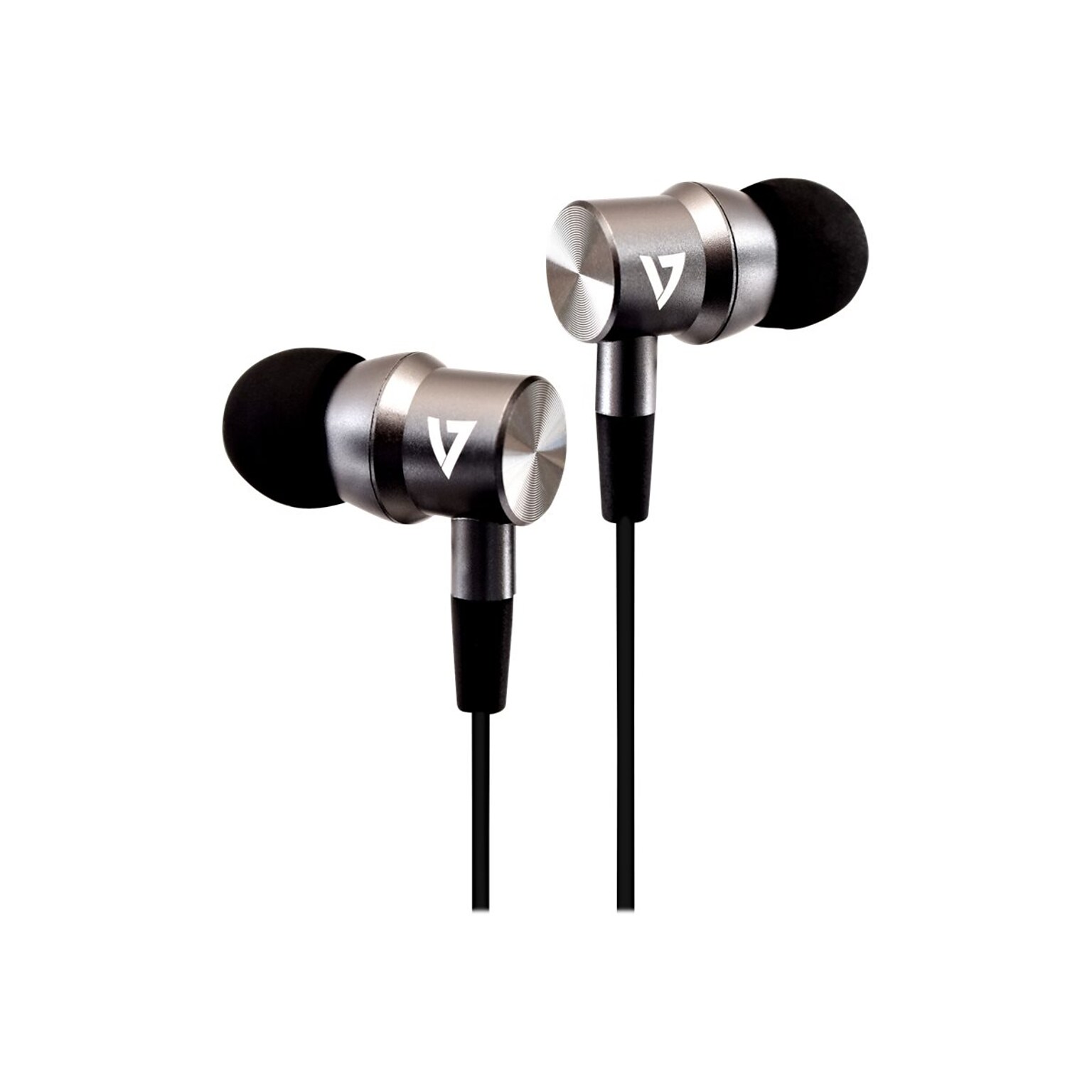 V7 Stereo Headphones, Black/Silver  (HA111-3NB)