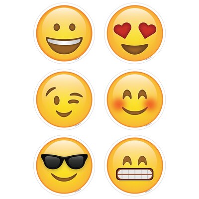 Creative Teaching Press 3 Designer Cut-Outs, Emoji Fun (CTP8083)