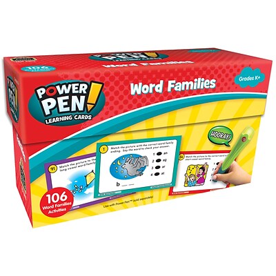 Teacher Created Resources Power Pen Learning Cards: Word Families, 53 ct (TCR6105)