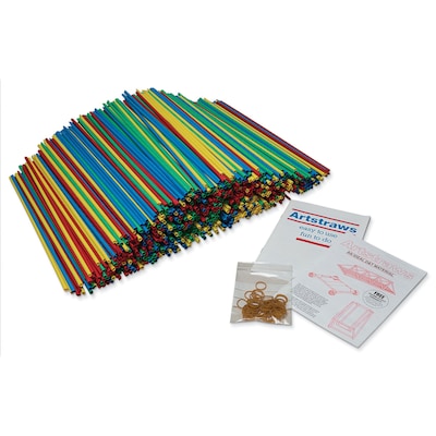 Pacon Colored Artstraws® Assortment, 15.5 x 6 mm, Assorted Colors, 900 Pieces (PACAC9231)