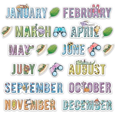 Creative Teaching Press Safari Friends Months of the Year Mini Bulletin Board, 22/Set (CTP1171)