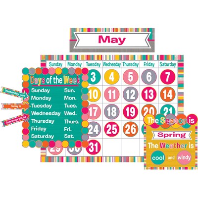 Teacher Created Resources Tropical Punch Calendar Bulletin Board, 84/Set (TCR2685)