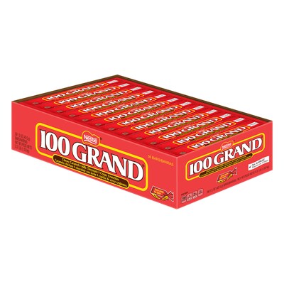 100 Grand Candy Bar, Milk Chocolate and Caramel, 1.5 oz., 36/Box (209-00160)