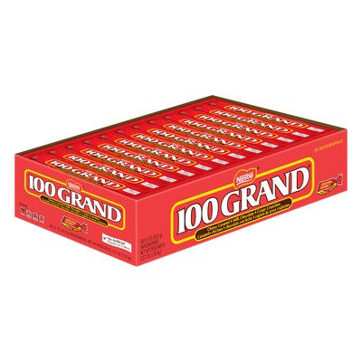 100 Grand Candy Bar, Milk Chocolate and Caramel, 1.5 oz., 36/Box (209-00160)