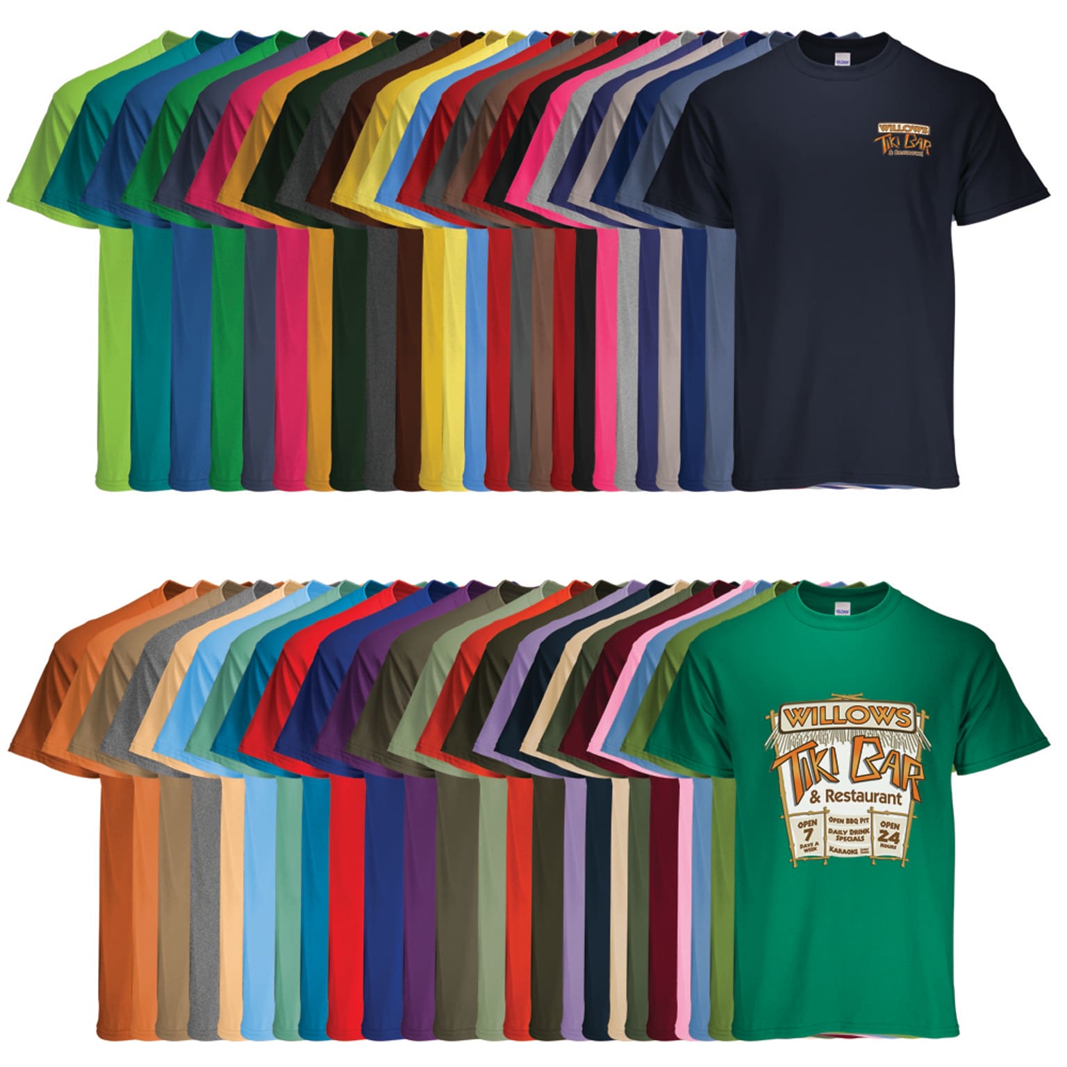 Custom Gildan® Full Color 100% Cotton Colored T-Shirt