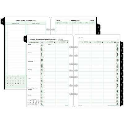 2020 Day-Timer 5 1/2 x 8 1/2 Refill, Two Page Per Week, White (10231-2001)