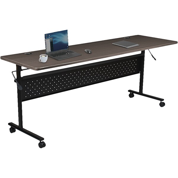 MooreCo Essentials Economy Flipper Training Room Table, 24 x 72, Asian Night (91183)