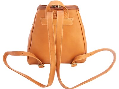 Royce Leather Vaquetta Backpack, Solid, Tan (VLKNAP-TAN)