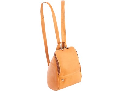 Royce Leather Vaquetta Backpack, Solid, Tan (VLKNAP-TAN)