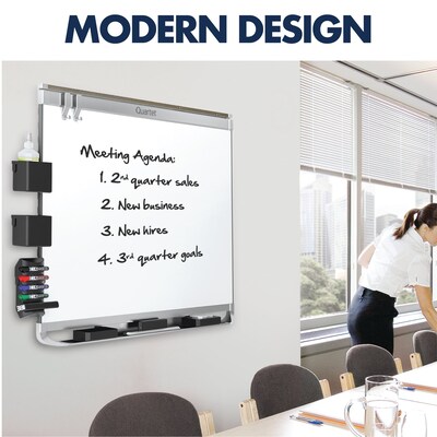 Quartet Prestige 2 DuraMax Porcelain Dry-Erase Whiteboard, Aluminum Frame, 6' x 4' (P557AP2)