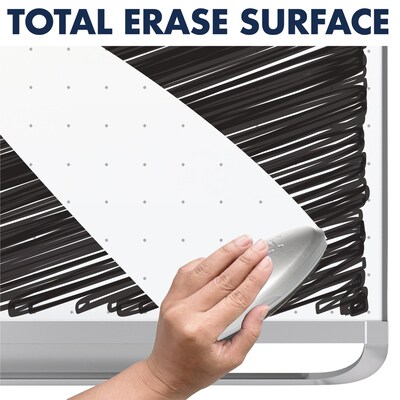 Quartet Prestige 2 Total Erase Dry-Erase Whiteboard, Aluminum Frame, 6 x 4 (TEM547A)