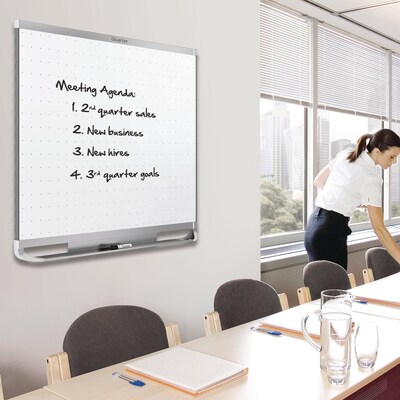 Quartet Prestige 2 Total Erase Dry-Erase Whiteboard, Aluminum Frame, 6' x 4' (TEM547A)