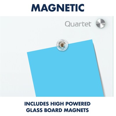 Quartet Infinity Magnetic Glass Dry-Erase Whiteboard, White, 6' x 4' (G7248W)