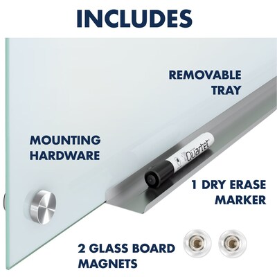 Quartet Infinity Magnetic Glass Dry-Erase Whiteboard, White, 6' x 4' (G7248W)