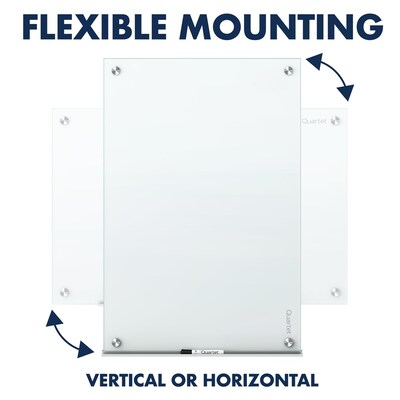 Quartet Infinity Magnetic Glass Dry-Erase Whiteboard, White, 6' x 4' (G7248W)