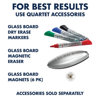 Quartet Infinity Magnetic Glass Dry-Erase Whiteboard, 4' x 3' (G4836W)