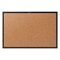 Quartet Classic Cork Bulletin Board, Black Frame, 2W x 1.5H (2301B)