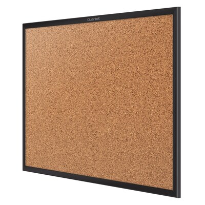 Quartet Classic Cork Bulletin Board, Black Frame, 2'W x 1.5'H (2301B)