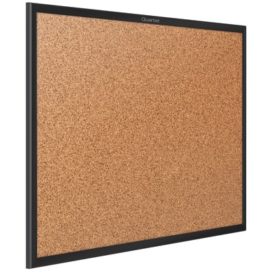 Quartet Classic Cork Bulletin Board, Black Frame, 2'W x 1.5'H (2301B)