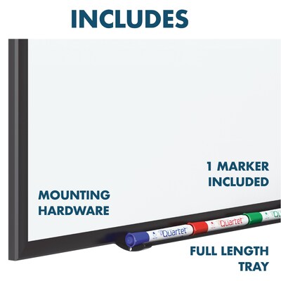 Quartet Premium DuraMax Porcelain Dry-Erase Whiteboard, Aluminum Frame, 5' x 3' (2545B)