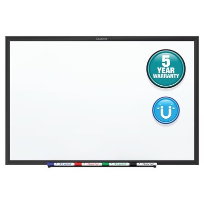Quartet Nano-Clean Painted Steel Dry-Erase Whiteboard, Aluminum Frame, 24 x 18 (SM531B)