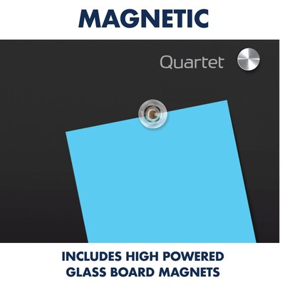 Quartet Infinity Magnetic Glass Dry-Erase Whiteboard, Black, 8' x 4' (G9648B)