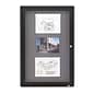 Quartet Fabric Enclosed Bulletin Board, Graphite Frame, 3'H x 2'W (2363L)