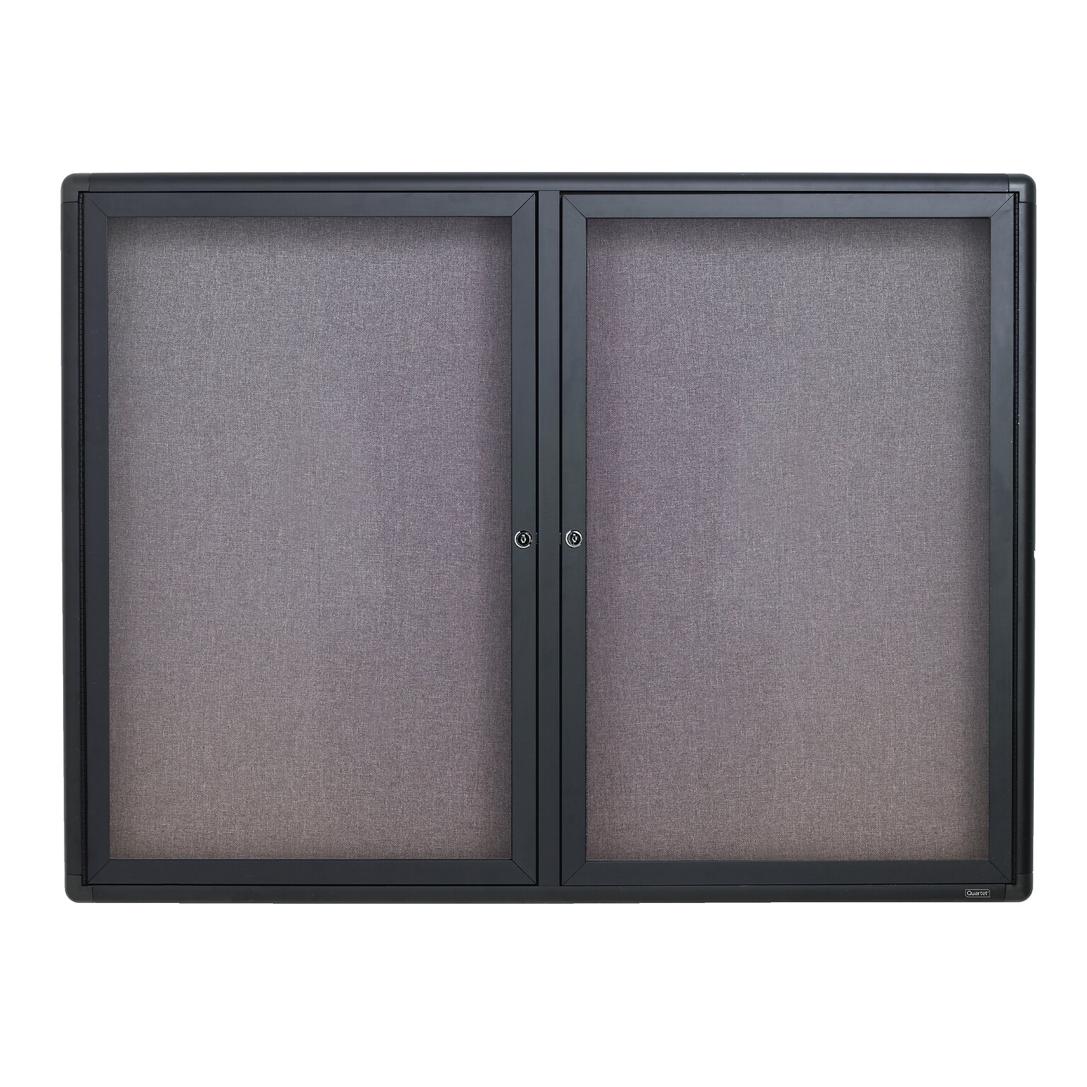 Quartet Fabric Enclosed Bulletin Board, Graphite Frame, 3H x 4W (2364L)