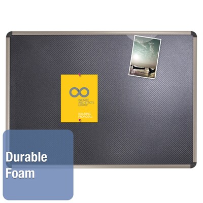 Quartet Prestige Foam Bulletin Board, Euro Frame, 3'H x 4'W (B364T)