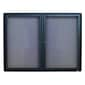 Quartet Fabric Enclosed Bulletin Board, Graphite Frame, 3'H x 4'W (2364L)