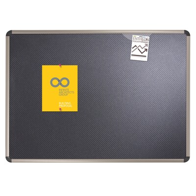 Quartet Prestige Foam Bulletin Board, Euro Frame, 3'H x 4'W (B364T)