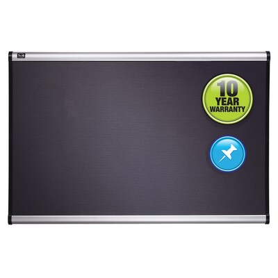 Quartet Prestige Diamond Mesh Fabric Bulletin Board, Aluminum Frame, 3H x 4W (B444A)