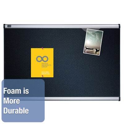Quartet Prestige Foam Bulletin Board, Aluminum Frame, 3'H x 4'W (B344A)