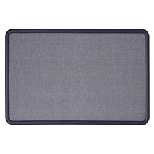 Quartet Contour Fabric Bulletin Board, Navy Frame, 3H x 4W (7694BE)