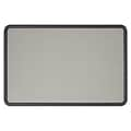 Quartet Contour Fabric Bulletin Board, Black Frame, 3H x 4W (7694G)