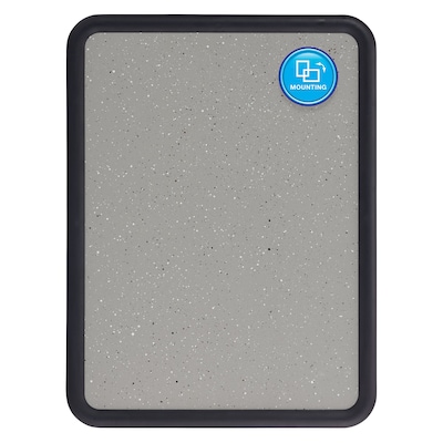 Quartet Contour Granite Bulletin Board, Black Frame, 3'H x 4'W (699375)
