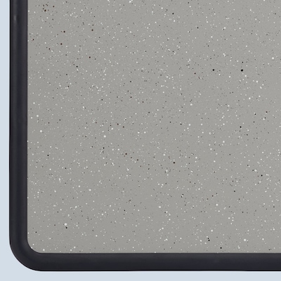 Quartet Contour Granite Bulletin Board, Black Frame, 3'H x 4'W (699375)