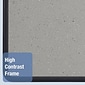 Quartet Contour Granite Bulletin Board, Black Frame, 3'H x 4'W (699375)