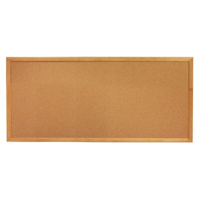Quartet Classic Cork Bulletin Board, Oak Frame, 3H x 1W (300)