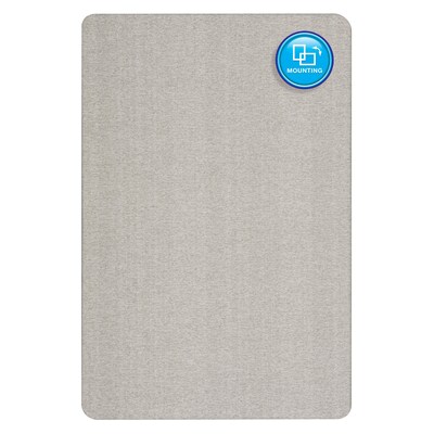Quartet Oval Office Fabric Bulletin Board, Frameless, 3' x 2' (7683G)