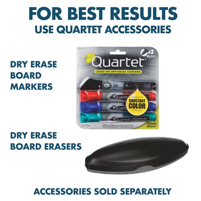 Quartet Premium DuraMax Porcelain Dry-Erase Whiteboard, Aluminum Frame, 6' x 4' (2547)