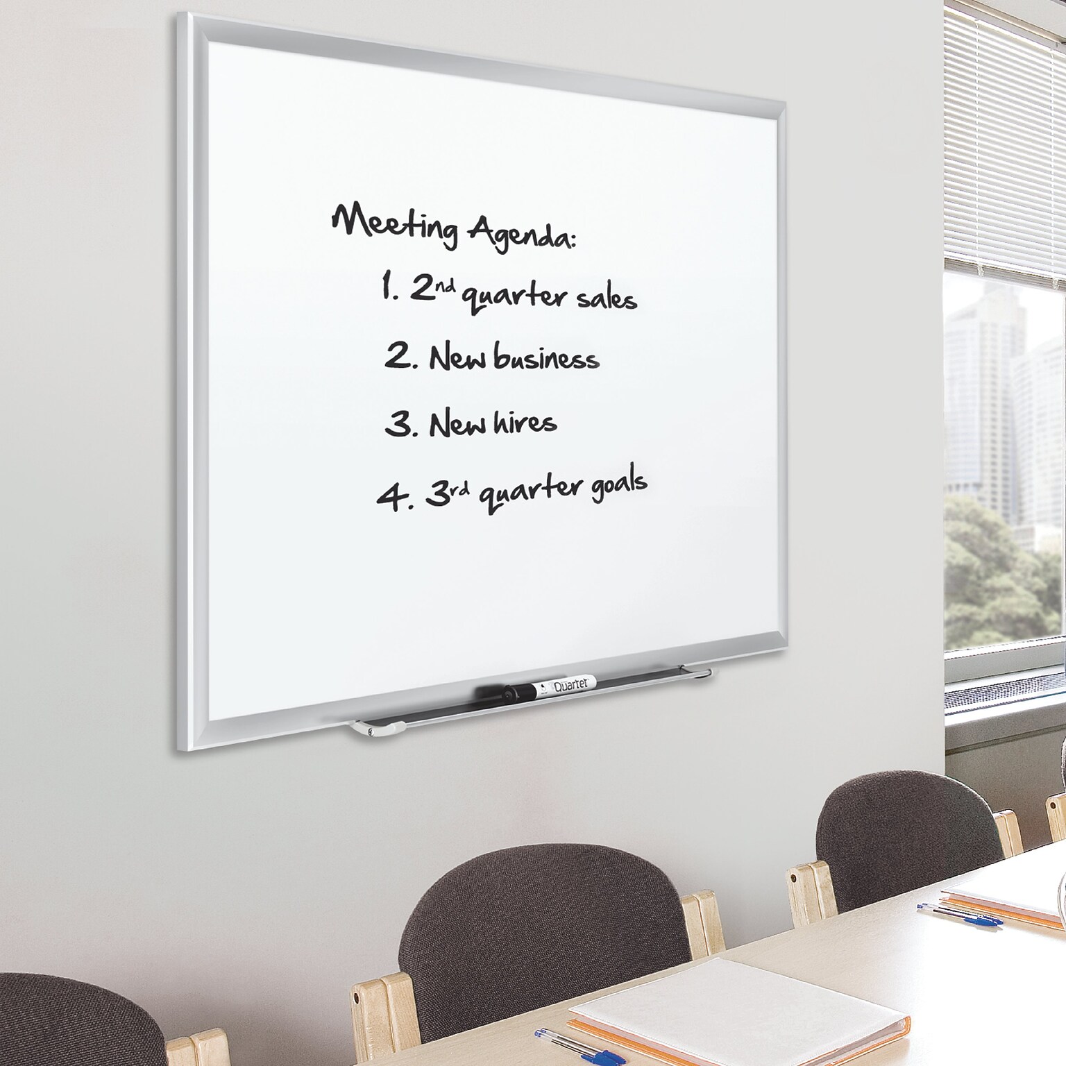 Quartet Premium DuraMax Porcelain Dry-Erase Whiteboard, Aluminum Frame, 6 x 4 (2547)