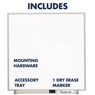Quartet Matrix Painted Steel Dry-Erase Whiteboard, Aluminum Frame, 23" x 23" (M2323)