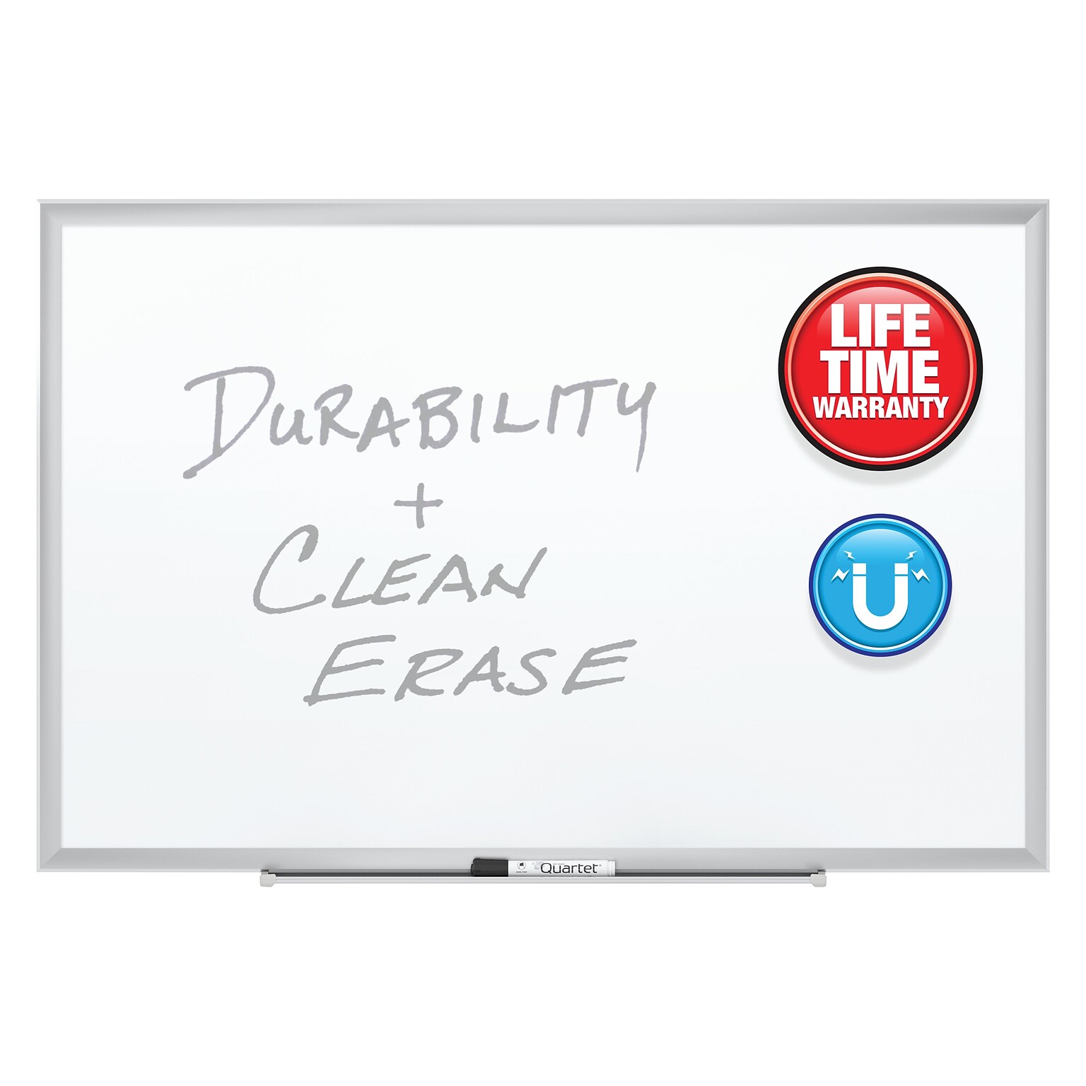 Quartet Premium DuraMax Porcelain Dry-Erase Whiteboard, Aluminum Frame, 8 x 4 (2548)