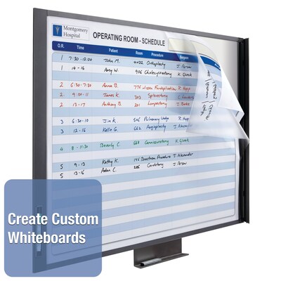 Quartet InView Total Erase Dry-Erase Whiteboard, Steel Frame, 3' x 2' (72982)