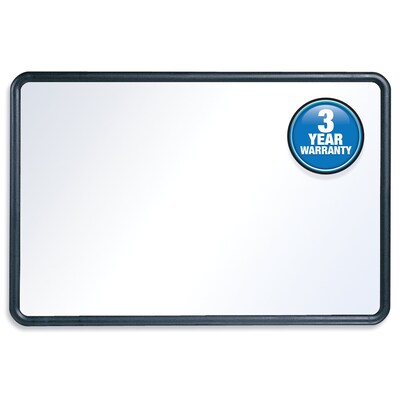 Quartet Contour Melamine Dry-Erase Whiteboard, Plastic Frame, 3 x 2 (7553)