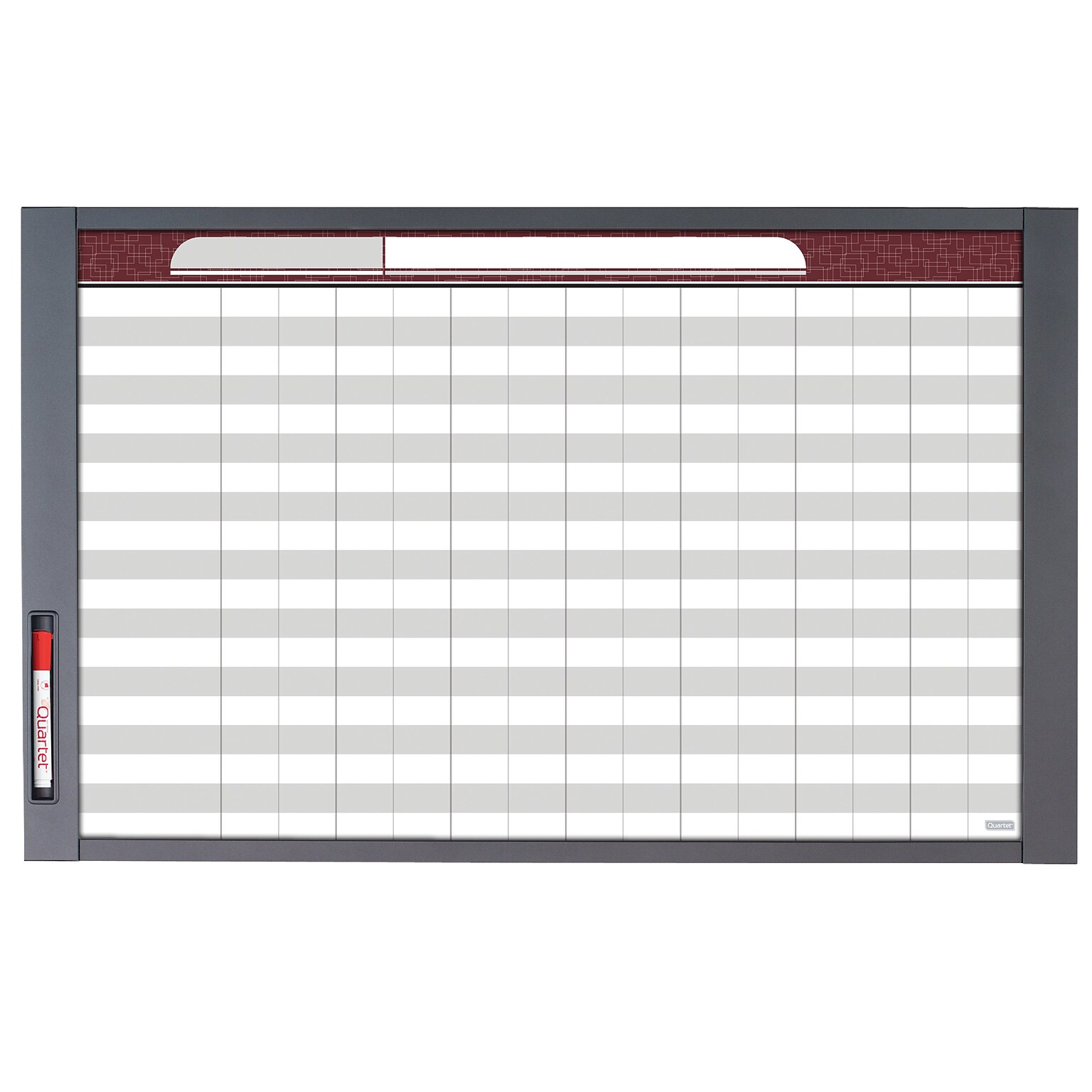 Quartet InView Total Erase Dry-Erase Whiteboard, Steel Frame, 3 x 2 (72982)