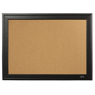 Quartet Cork Bulletin Board, Black Frame, 11H x 17W (79279)