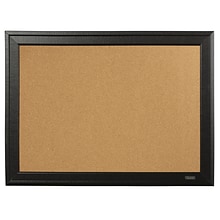Quartet Cork Bulletin Board, Black Frame, 11H x 17W (79279)