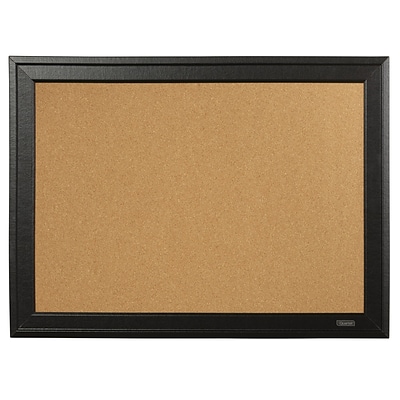 Quartet Cork Bulletin Board, Black Frame, 11H x 17W (79279)